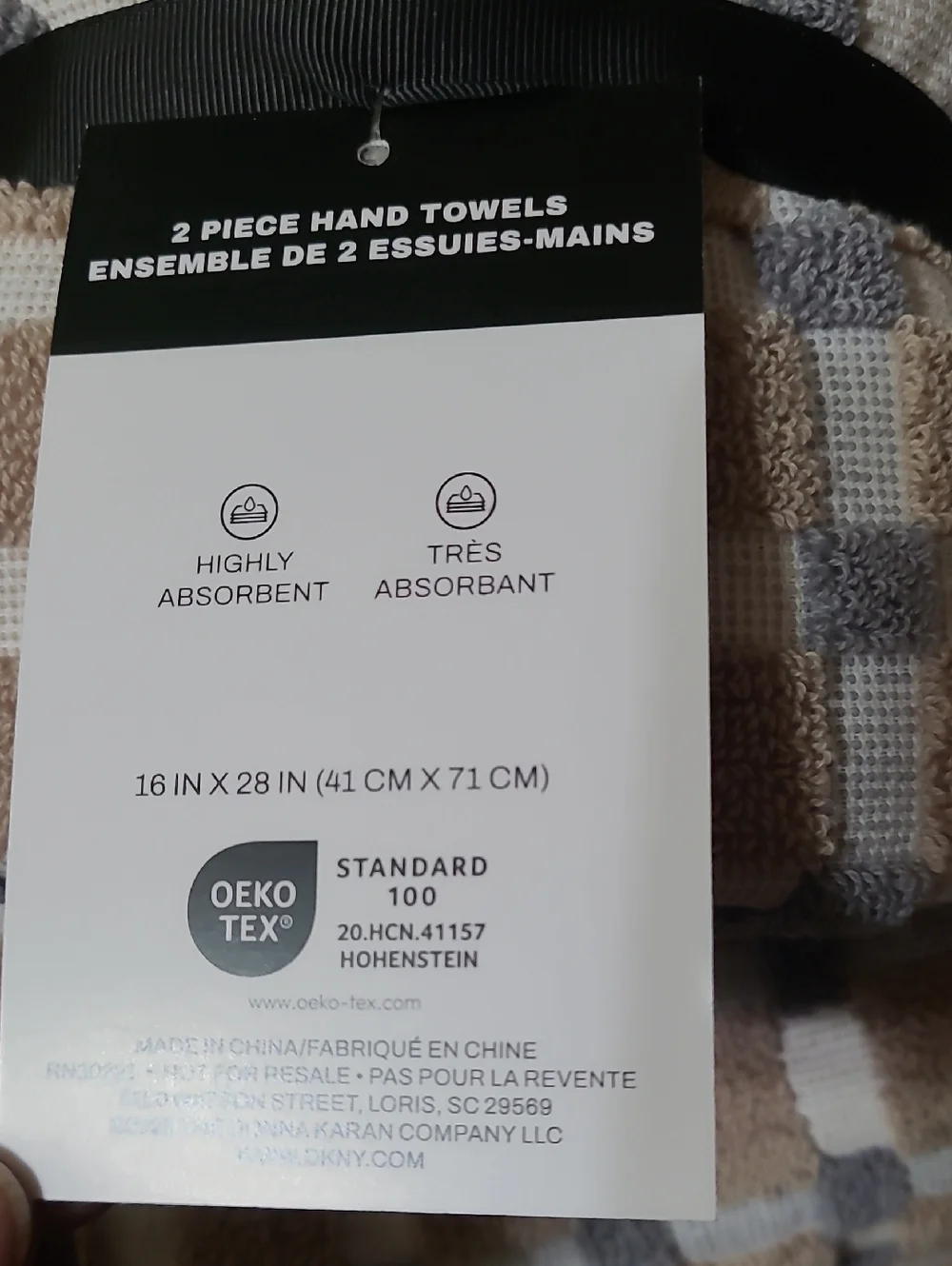 DKNY check Multi Doeskin Bath Towel Set